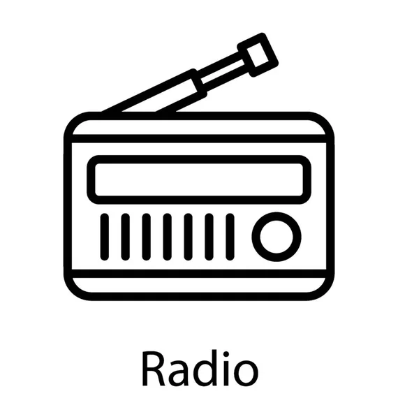 Appareil Radiodiffusion Audio Appareil Radio Vintage — Image vectorielle