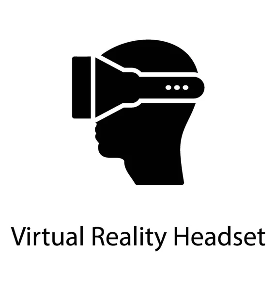 Realidade Virtual Dispositivo Óculos Montados Cabeça —  Vetores de Stock