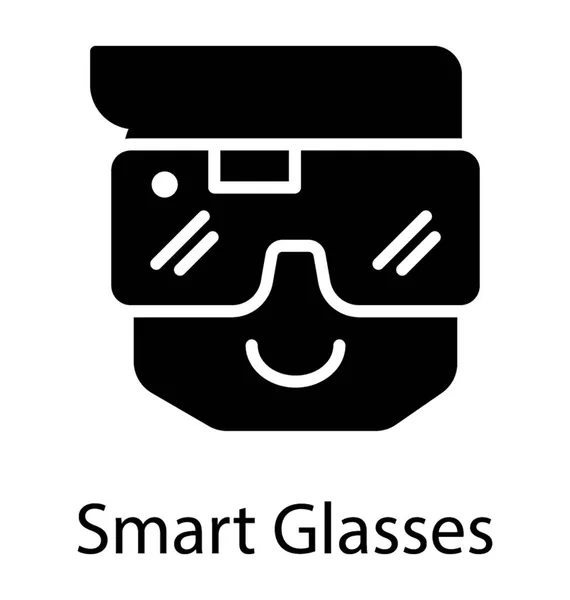 Las Gafas Realidad Virtual Dispositivo Montado Cabeza Proporcionan Realidad Virtual — Vector de stock