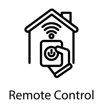 Bir ev, Ev Internet simge vektör içinde WiFi sinyalleri 