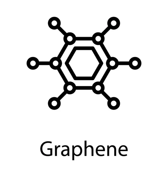 Diseño Icono Concepto Estructura Atómica Hexagonal Grafeno — Archivo Imágenes Vectoriales