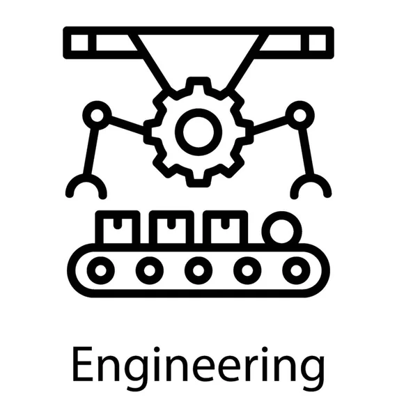 Una Mano Robótica Para Proceso Fabricación Icono Vectorial Del Robot — Archivo Imágenes Vectoriales