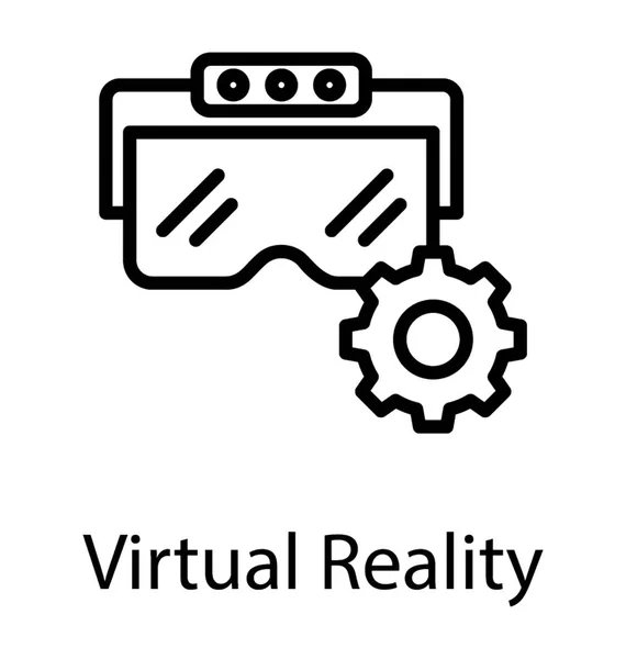 Cabeça Montado Dispositivo Óculos Realidade Virtual Fornece Realidade Virtual Para —  Vetores de Stock