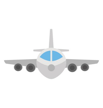 Özel jet simgesi için tasarlanmış uçan uçak kavramı 
