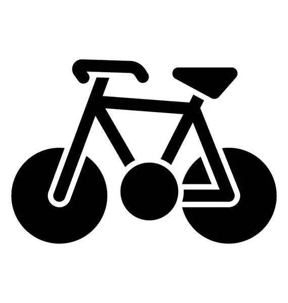 Lastik Bir Bisiklet Simgesi Ile Bir Kürek Çekmeye Aracı — Stok Vektör