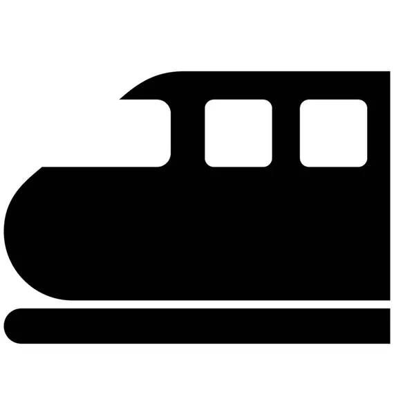 Tren Eléctrico Corriendo Por Canal Icono Del Tren Bala — Vector de stock