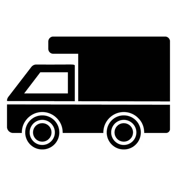 Grand Véhicule Avec Grand Conteneur Arrière Pour Transporter Des Marchandises — Image vectorielle