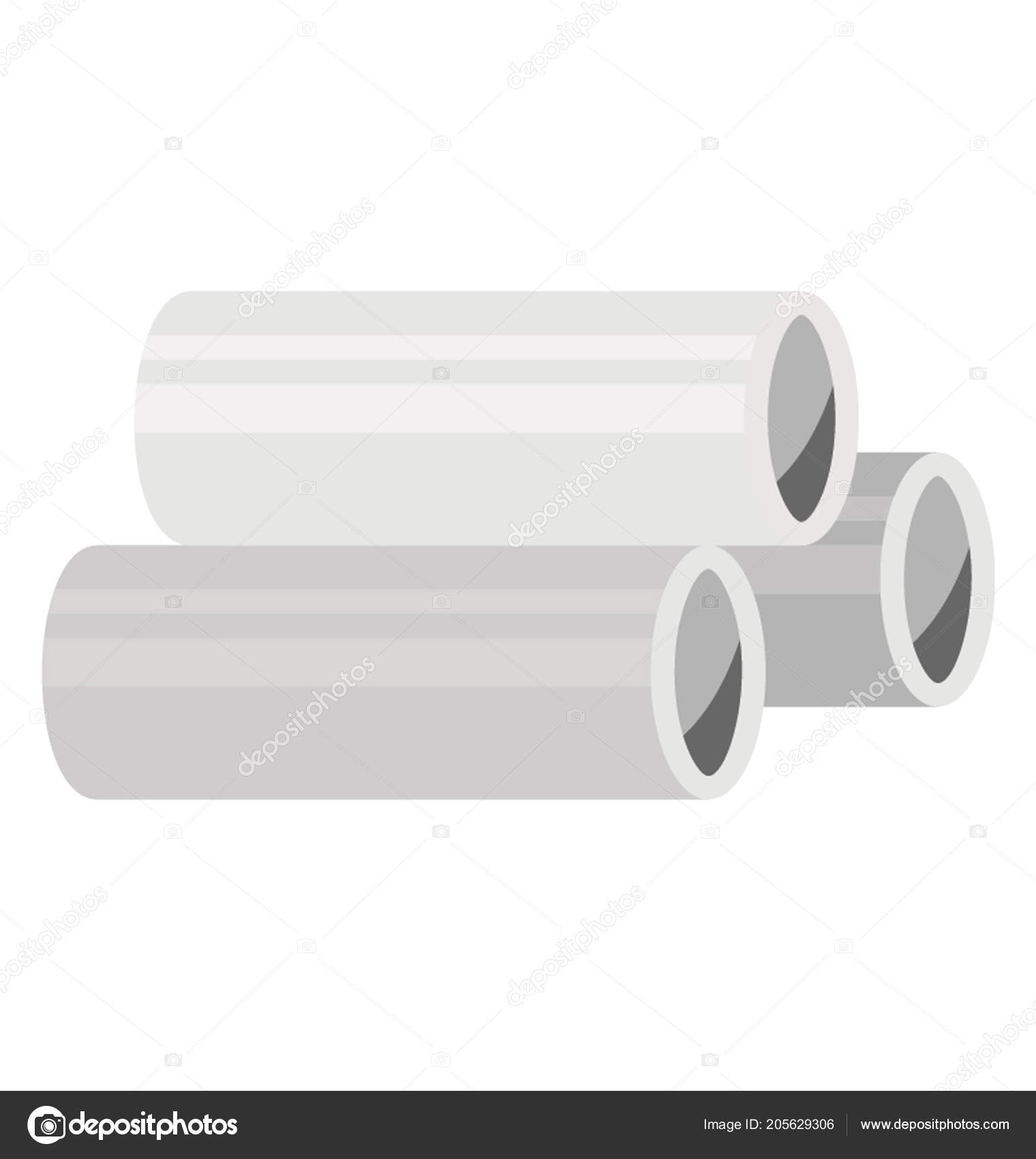Large Sized Plastic Pipes Holes Depicting Pvc Pipes — Stock Vector