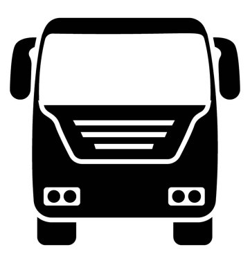 Ön tek güverte ve turist van simgesi bir yolda gidiyor kapı ile toplu taşıma