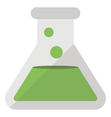 Laboratuvar araştırma konsepti için kimyasal şişe simgesi tasarımı