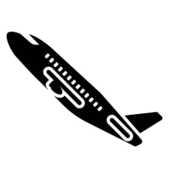 Uçak Uçuş Simgesi Için Tasarlanmış Konum Kavramı Uçan Uçaklarda — Stok Vektör