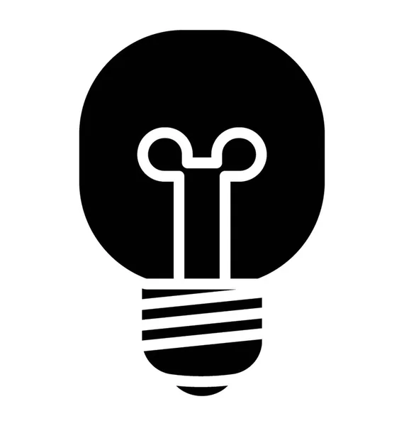 Une Icône Design Vectoriel Ampoule Incandescence — Image vectorielle