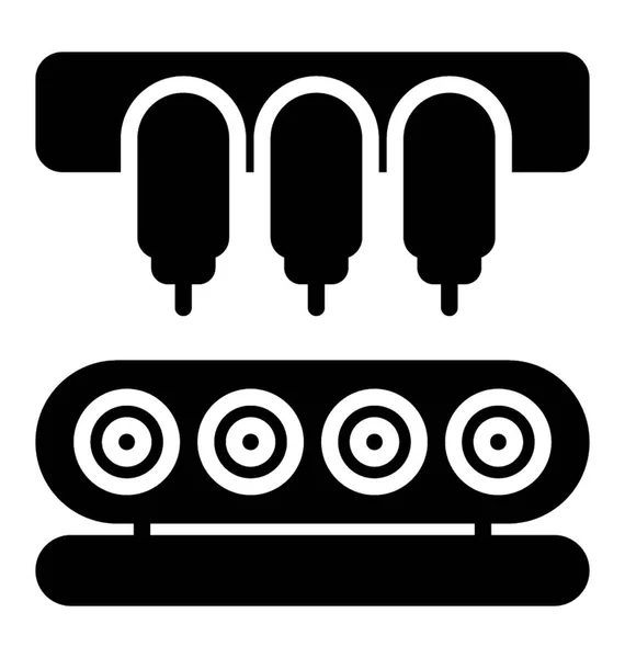 Конвейерная Лента Упаковкой Производственная Линия — стоковый вектор