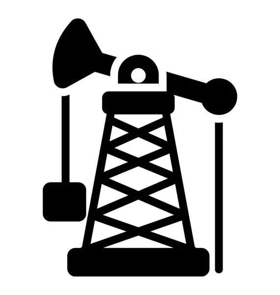 Olaj Pumpjack Használatos Hogy Emelje Olaj Olaj — Stock Vector