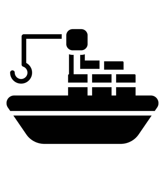 Πλοίο Που Χρησιμοποιείται Για Σκοπούς Διοικητικής Μέριμνας Φορτηγό Πλοίο — Διανυσματικό Αρχείο