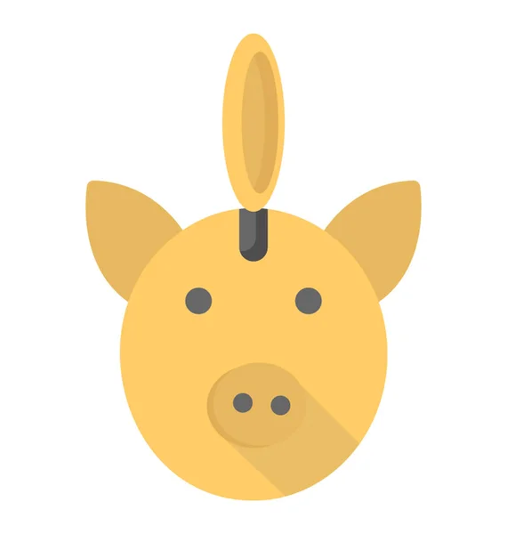 Ein Kleines Schwein Mit Dollar Darüber Das Ein Sparschwein Darstellt — Stockvektor