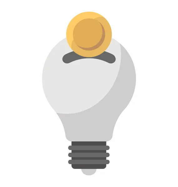 Light Bulb Having Dollar Sign Depicting Creative Idea — Stock Vector