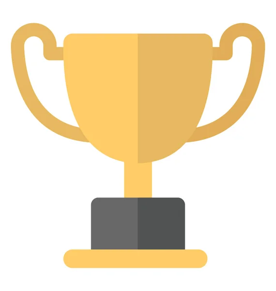 Uma Taça Ouro Representando Troféu Para Vencedor — Vetor de Stock