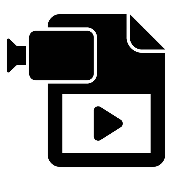 Clip Vidéo Avec Caméra Film Format Fichier Vidéo — Image vectorielle