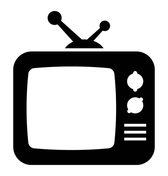Retro Styl Televizi Anténami — Stockový vektor