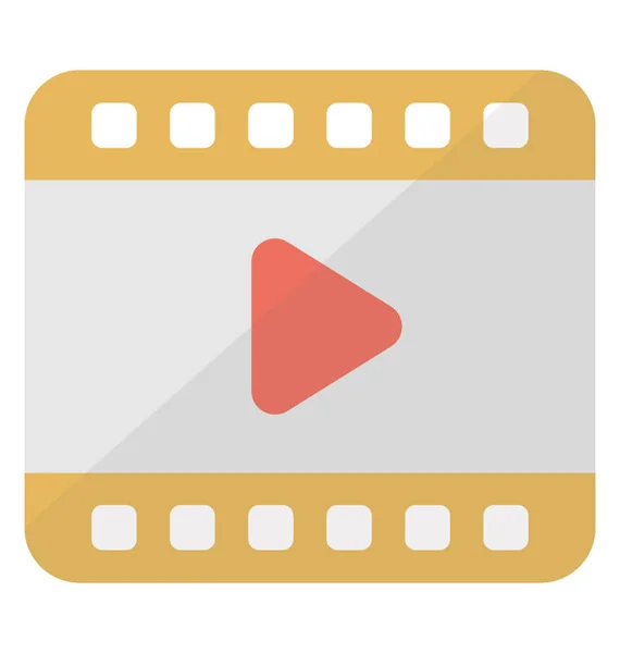 Ein Klappbrett Mit Videoschild Auf Einem Web Fenster Filmclip Symbol — Stockvektor