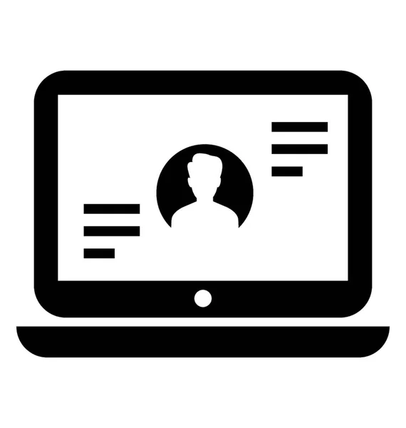 Sinal Autorização Uma Tela Laptop Que Descreve Página Web Pessoal —  Vetores de Stock