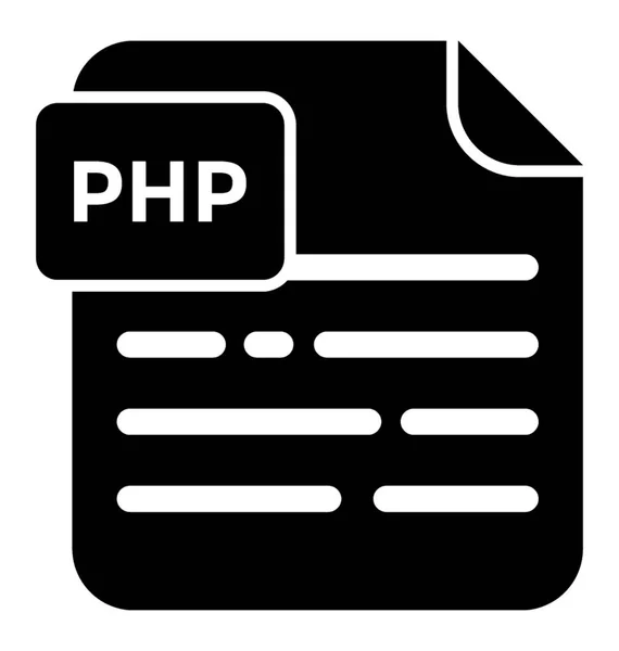 ファイルの角描いた Php 形式の Php 書かれたグラフィックと紙 — ストックベクタ