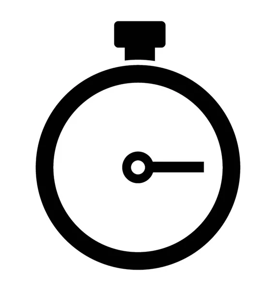 Pequeno Relógio Com Botão Parte Superior Com Agulha Dentro Para —  Vetores de Stock