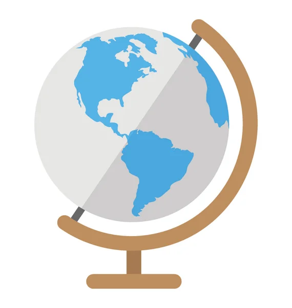 Mapa Mundo Giratório Círculo Uma Posição Que Descreve Globo — Vetor de Stock