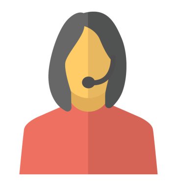 Çevrimiçi öğretmen tasvir ağızlık mikrofon giymiş bir Bayan avatar 