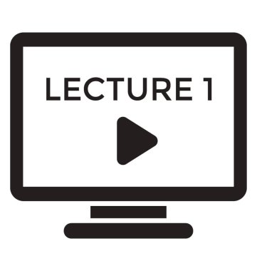 Video oynatma grafik üzerinde online ders gösteren ile gösterilen bir bilgisayar ekranı 