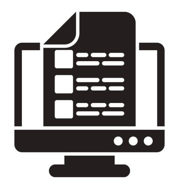 Bir dizüstü bilgisayar ekranı ile online görev kavramı açıklayan bir sayfada 