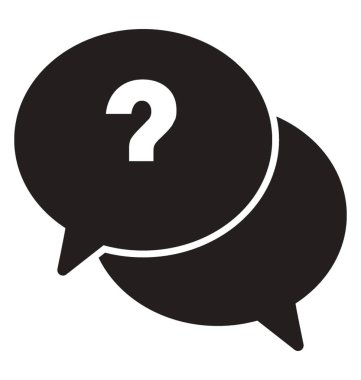 SSS temsil eden bir soru işareti işareti ile bir diyalog kutusu 