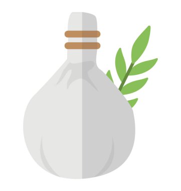 Doğal ve organik ürün bitkisel yağ resmeden bir şişe 