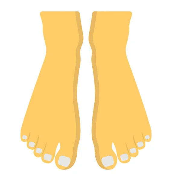Καθαρίζονται Πόδια Όμορφα Διαμορφωμένα Νύχια Δείχνουν Πεντικιούρ Εικονίδιο — Διανυσματικό Αρχείο