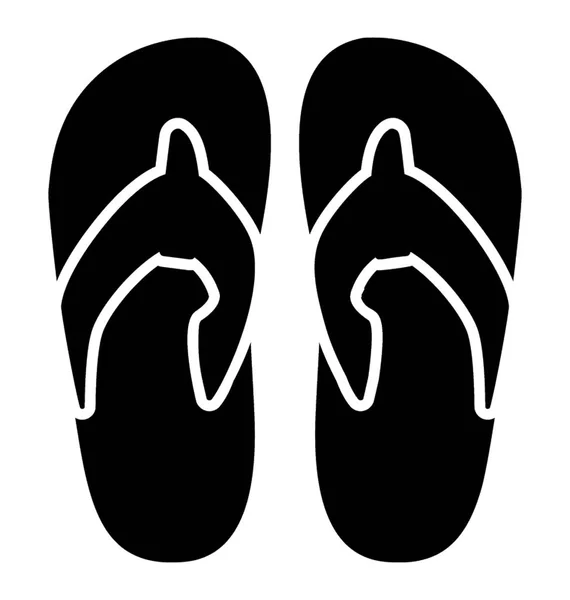 Sepatu Gunting Ditempatkan Dalam Grafik Untuk Menampilkan Flip Flops - Stok Vektor