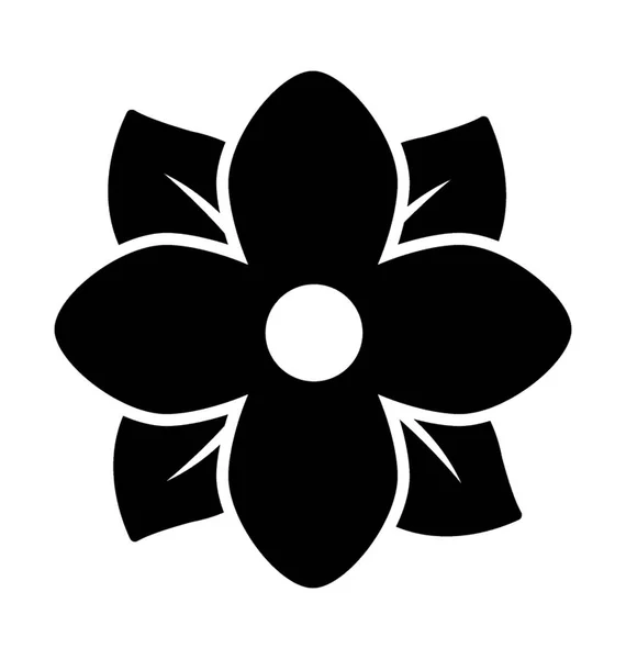 Ikona Lístky Lístečky Zobrazeno Květina — Stockový vektor