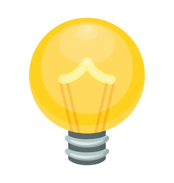 Electric Device Shaped Head Rings Bulb Icon — Stock Vector