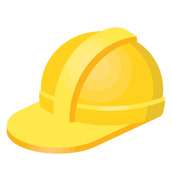 Yellow Shaped Engineers Cap Designed Give Hardhat Concept — Stock Vector