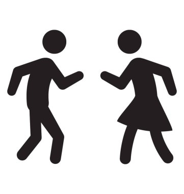 Parti hayvanları yüz yüze hızlı salsa dansı yapan müzik beats üzerinde hareket 