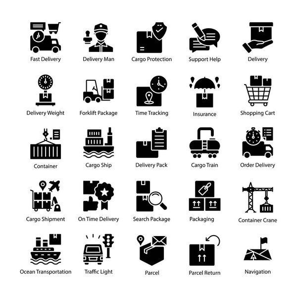 векторные иконки логистики