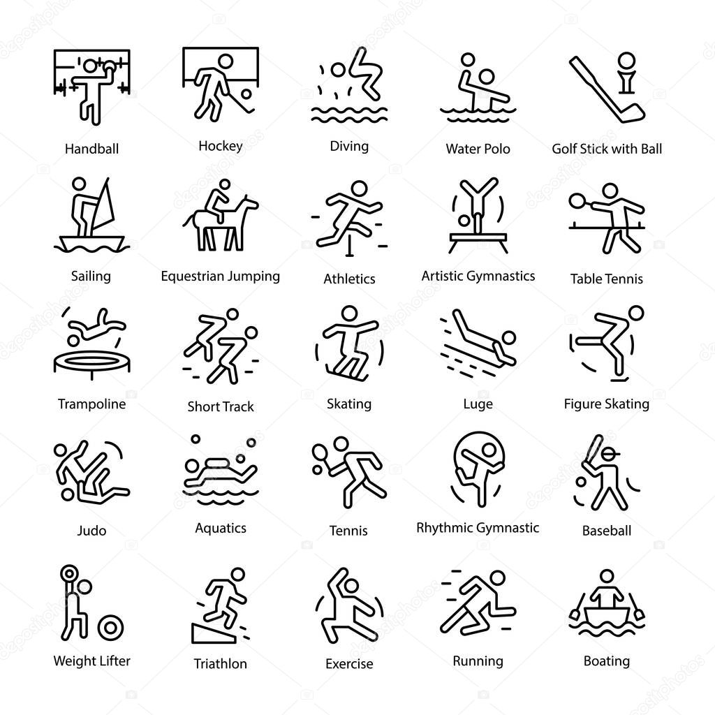 Olympics Vector Icons Set