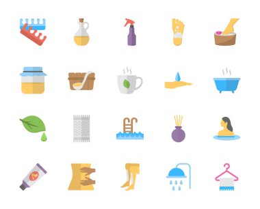 Masaj ve Spa vektör simgeler