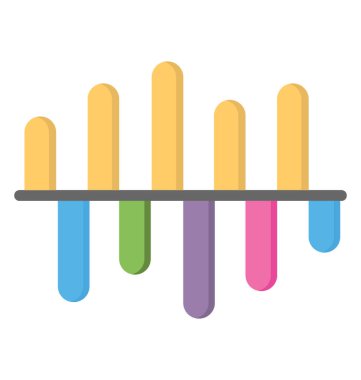 Yukarı ve aşağı birim barlarda cilt analizi gösteren bir simge 