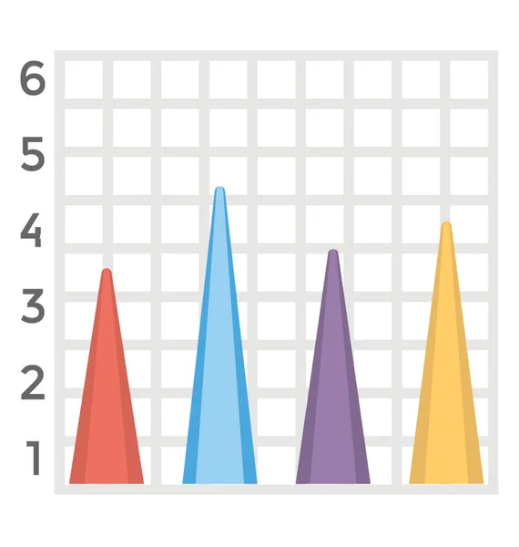 Triangle Shapes Graph Pyramid Depicting Pyramid Chart — Stock Vector