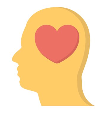 Hayırsever tasvir eden beyin altında kalp 