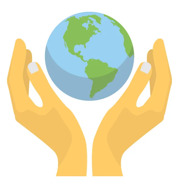 Caridade Global Ícone Está Mostrando Conceito Doação Mundial Captação Recursos — Vetor de Stock