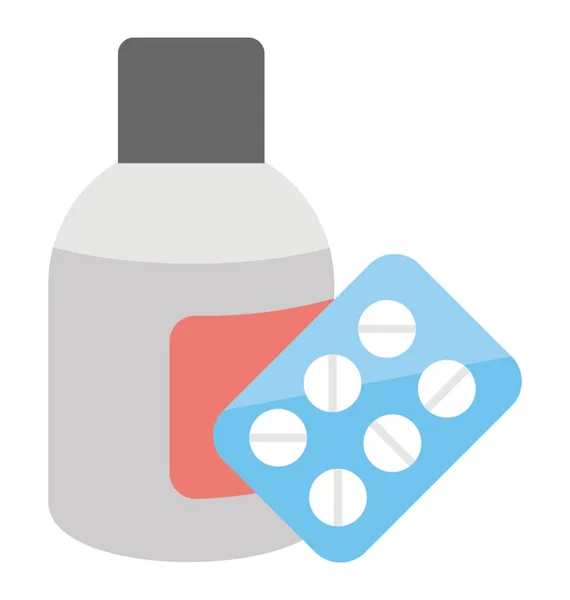 Φάρμακα Για Θεραπεία Και Την Πρόληψη Ασθενειών — Διανυσματικό Αρχείο