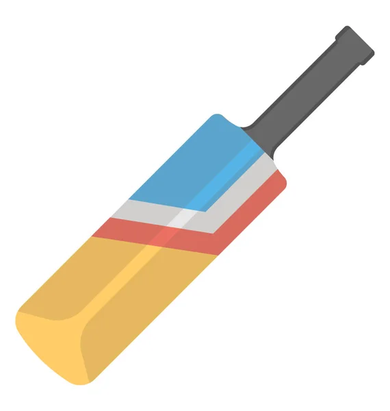Bâton Cricket Bois Traditionnel Vecteur Icône Équipement Sportif — Image vectorielle