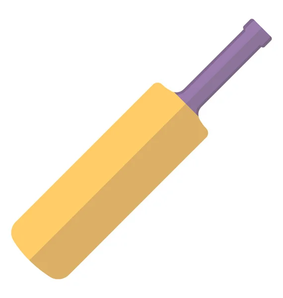 Traditional Wooden Cricket Bat Sports Equipment Icon Vector — Stock Vector